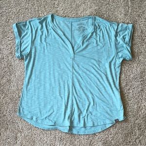 L.L. Bean Surf Blue Streamside Women's Tee. Trail Ready -Size L